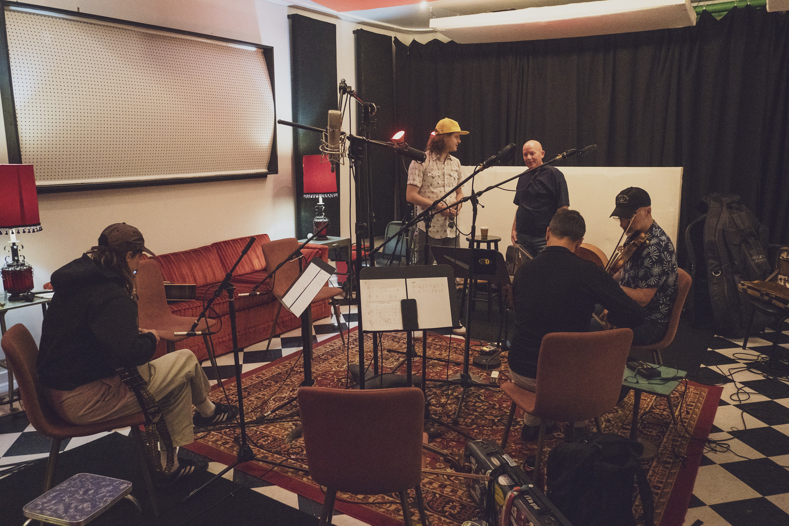 Tracking room. The look right before the count-off.