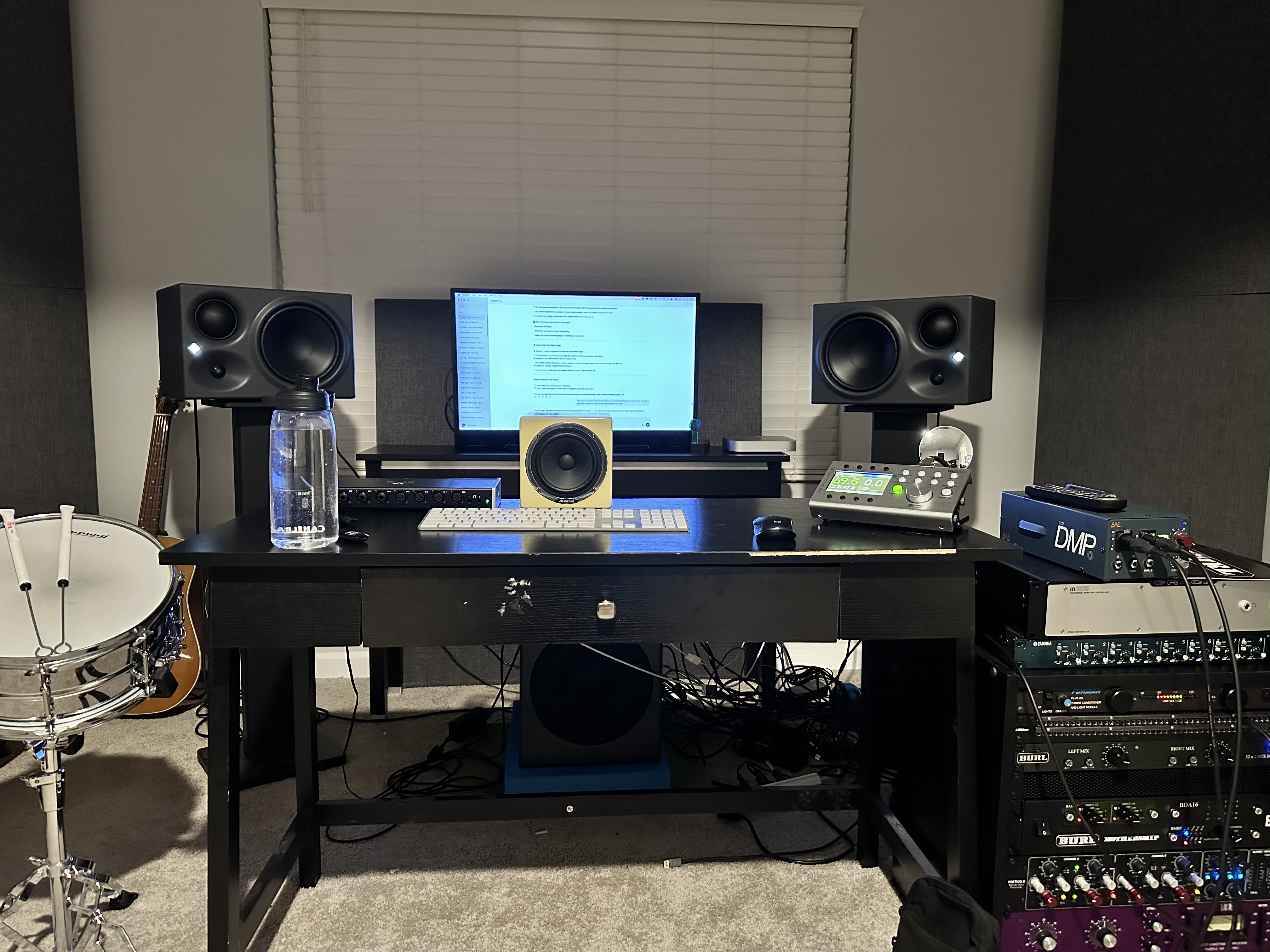 Wide room. Bass anchoring the take.